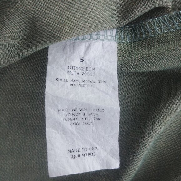 4/$20 Green Envelope tie dye acid wash green modal blend top USA sz Small - Picture 8 of 11